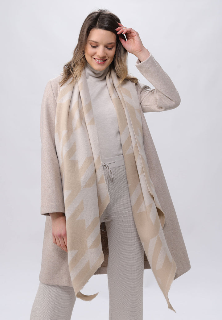 Sustainability Edition Exploded Houndstooth Recycled Bias Scarf