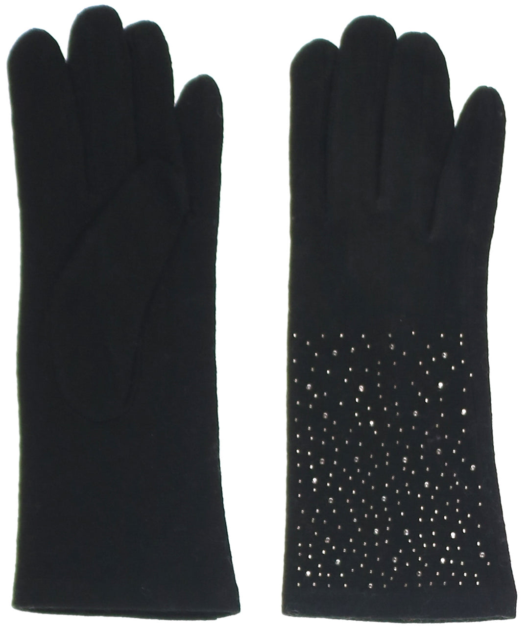 Sparkle Embellished Wool Blend Knit Tech Glove