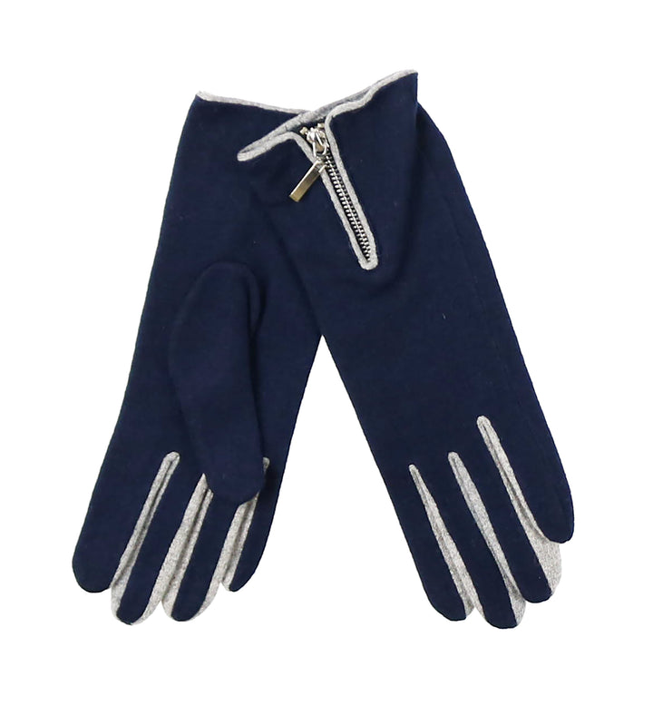 Two-Tone Allover Tech Glove with Zipper