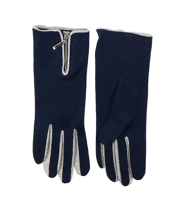 Two-Tone Allover Tech Glove with Zipper