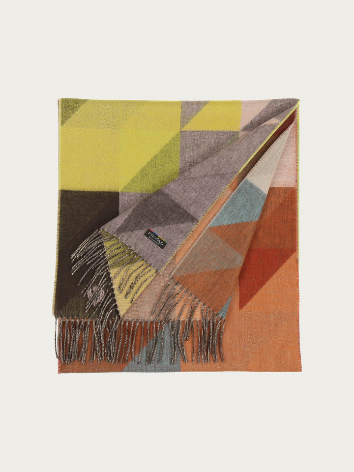 Geometric Colorblock Cashmink Scarf