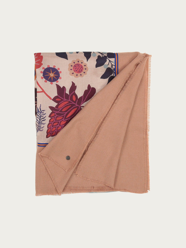 Flora and Fauna Patchwork Cotton Silk Wrap