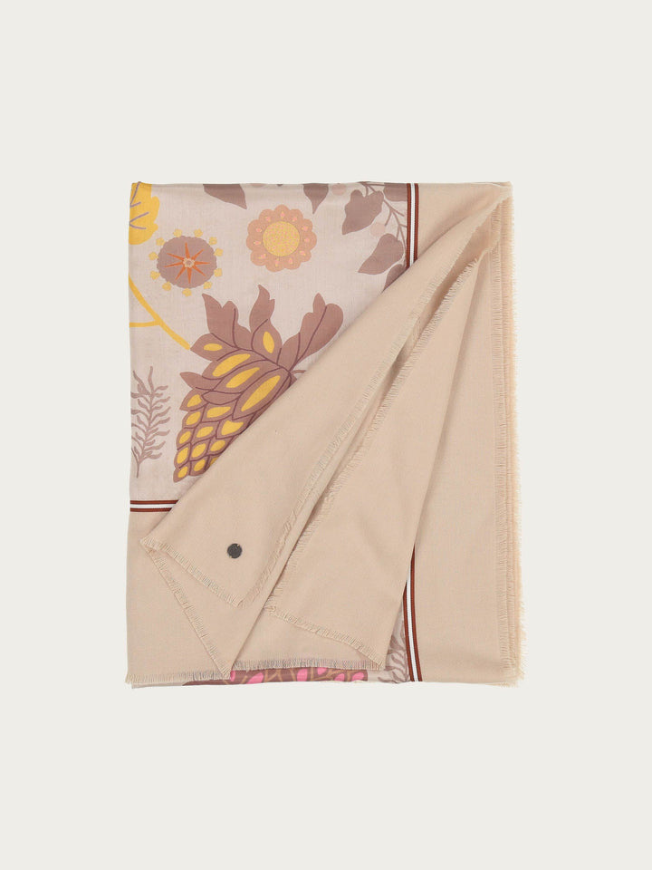 Flora and Fauna Patchwork Cotton Silk Wrap