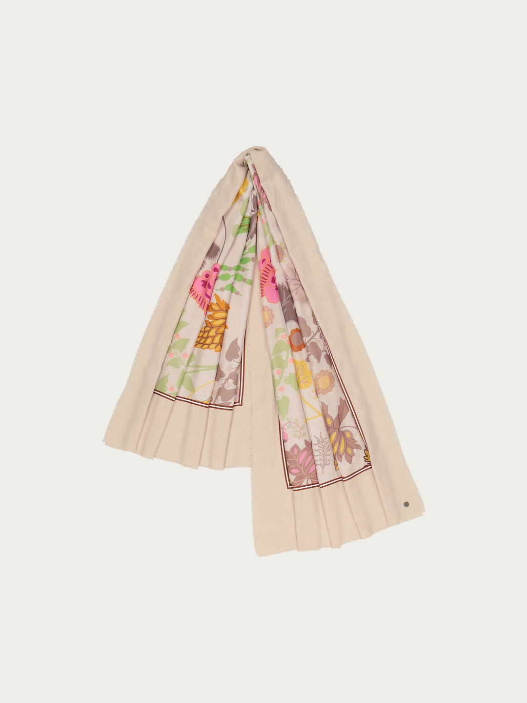 Flora and Fauna Patchwork Cotton Silk Wrap