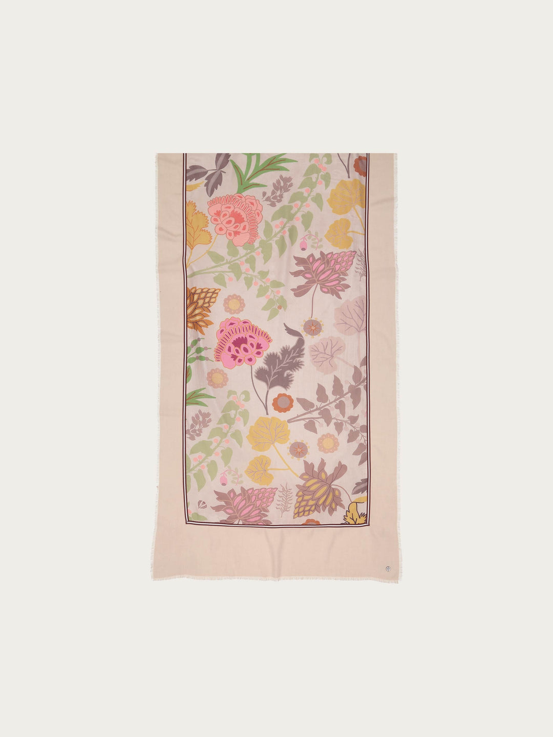 Flora and Fauna Patchwork Cotton Silk Wrap