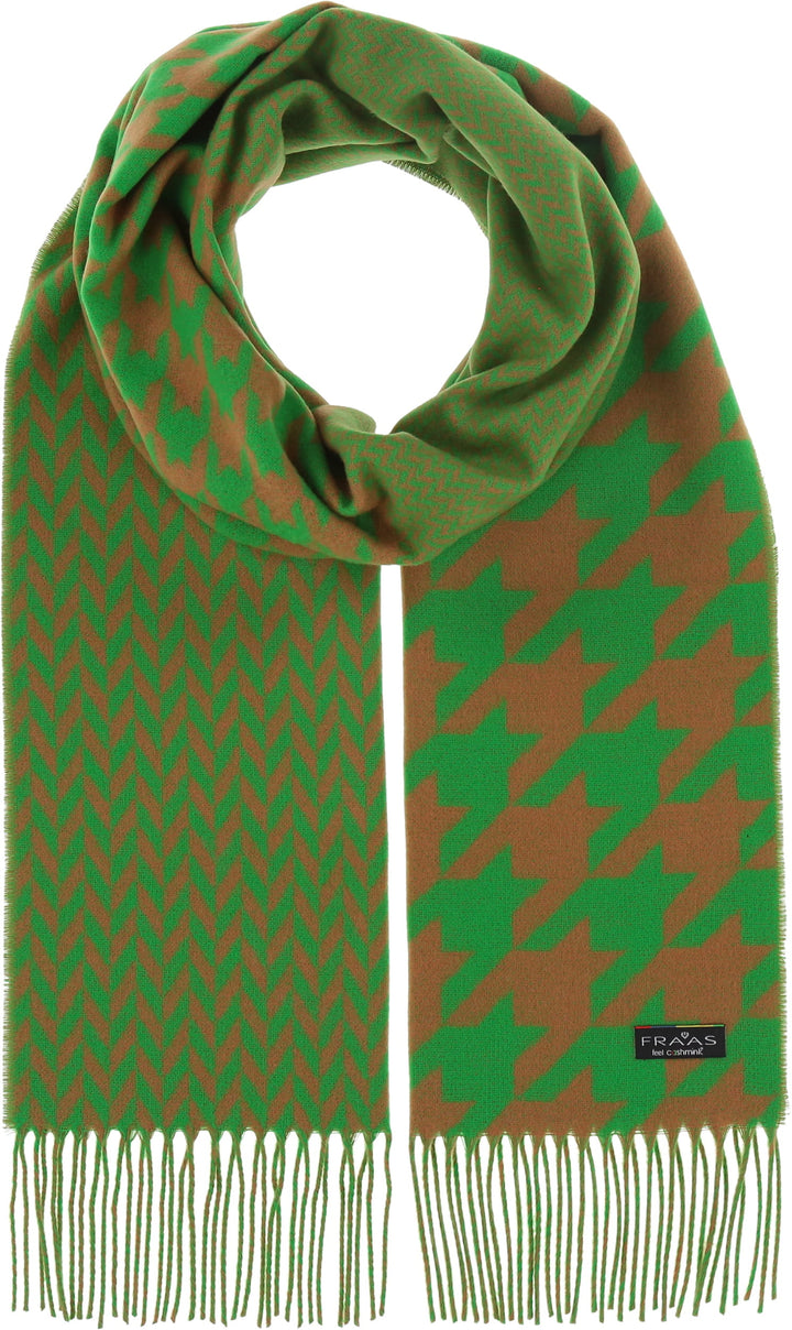 Patchwork Houndstooth Woven Cashmink® Scarf