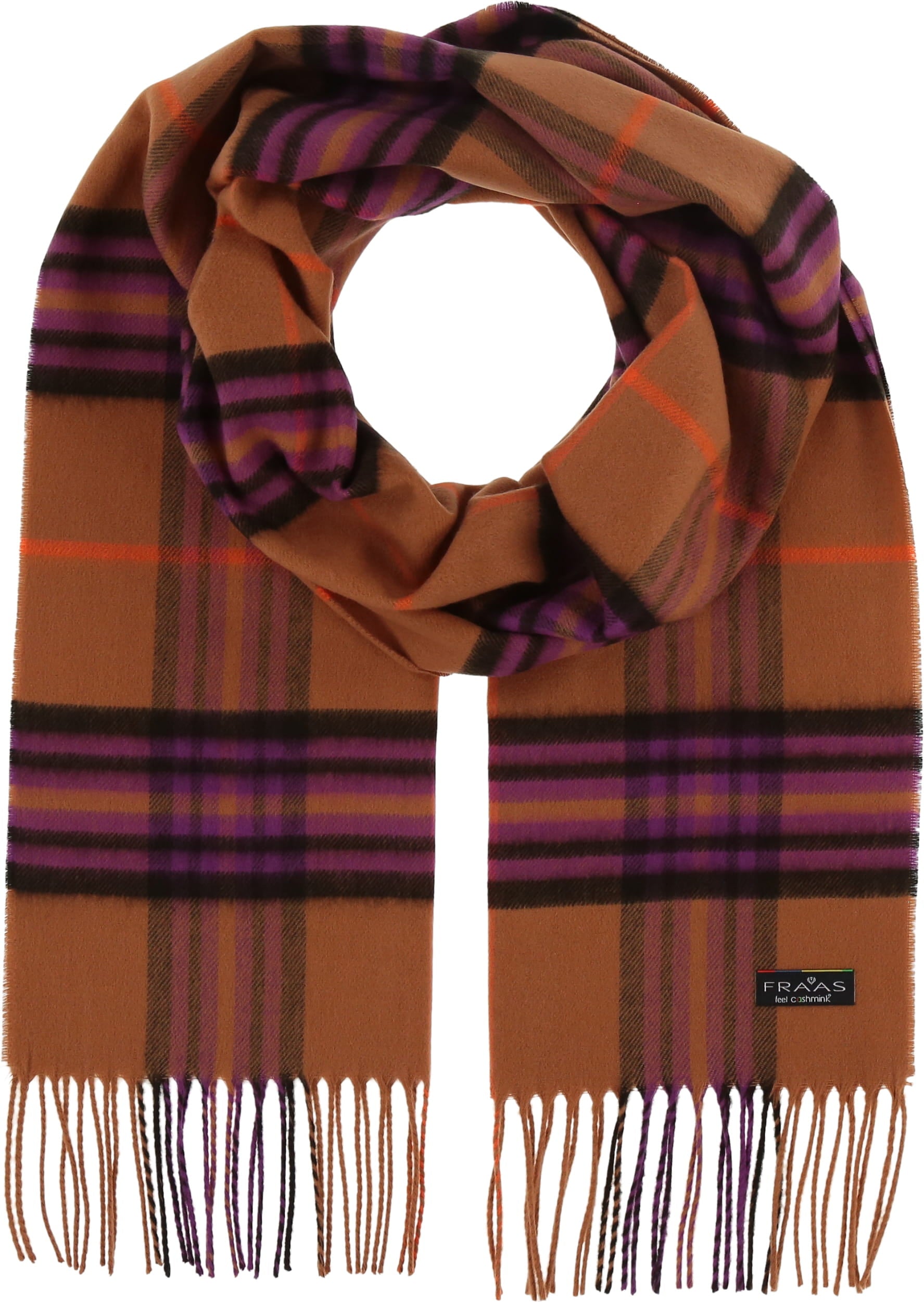 FRAAS Plaid Oversized Cashmink Scarf cafe au lait