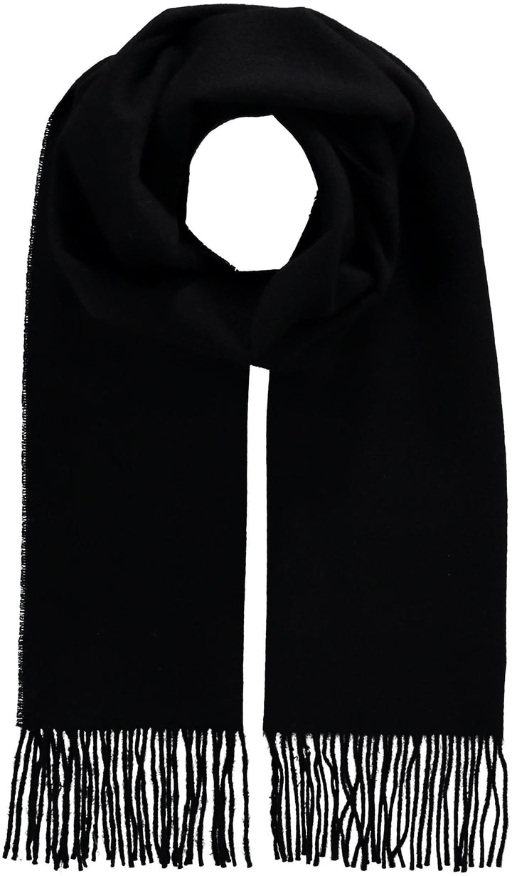 Solid Wool Cashmere Blend Scarf