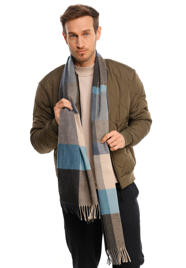 Multi Check Wide Cashmink® Scarf