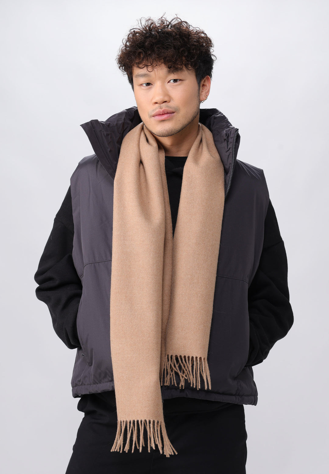 Solid Wool Woven Scarf