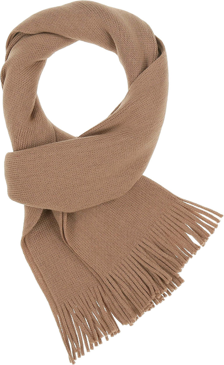 Solid Wool Raschel Knit Scarf