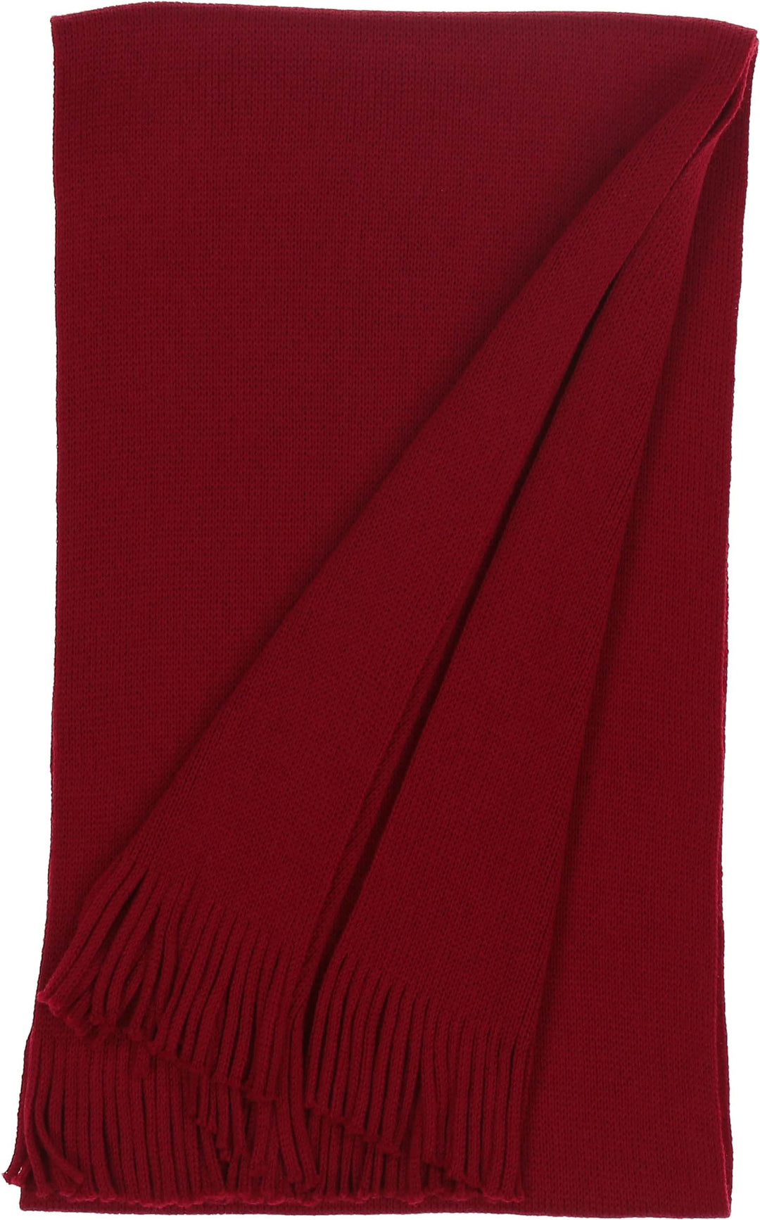 Solid Wool Raschel Knit Scarf