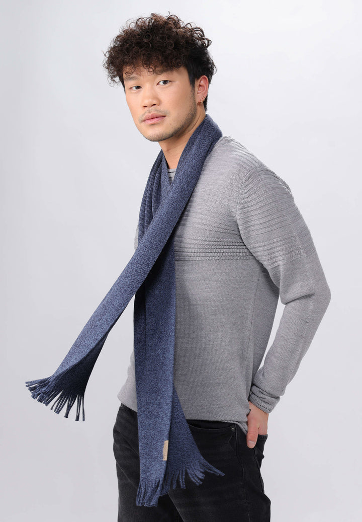 Solid Wool Raschel Knit Scarf