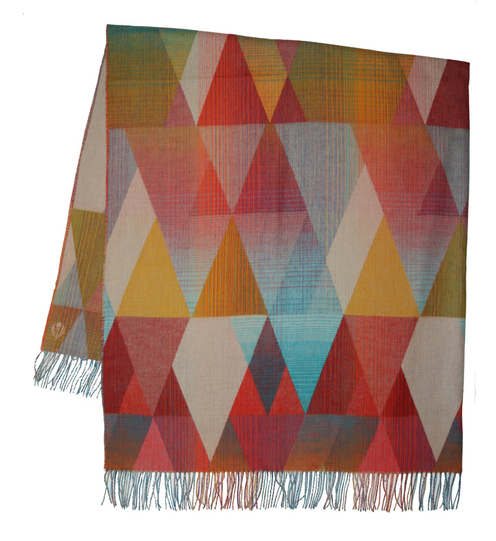 Gradient Triangles Cashmink Woven Throw