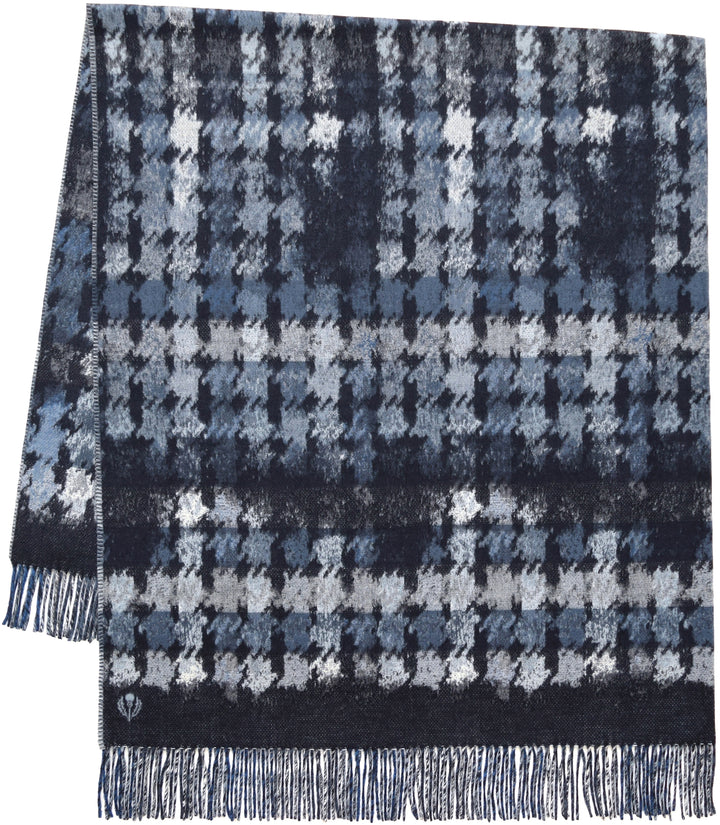 Distressed Houndstooth Cashmink Woven Throw