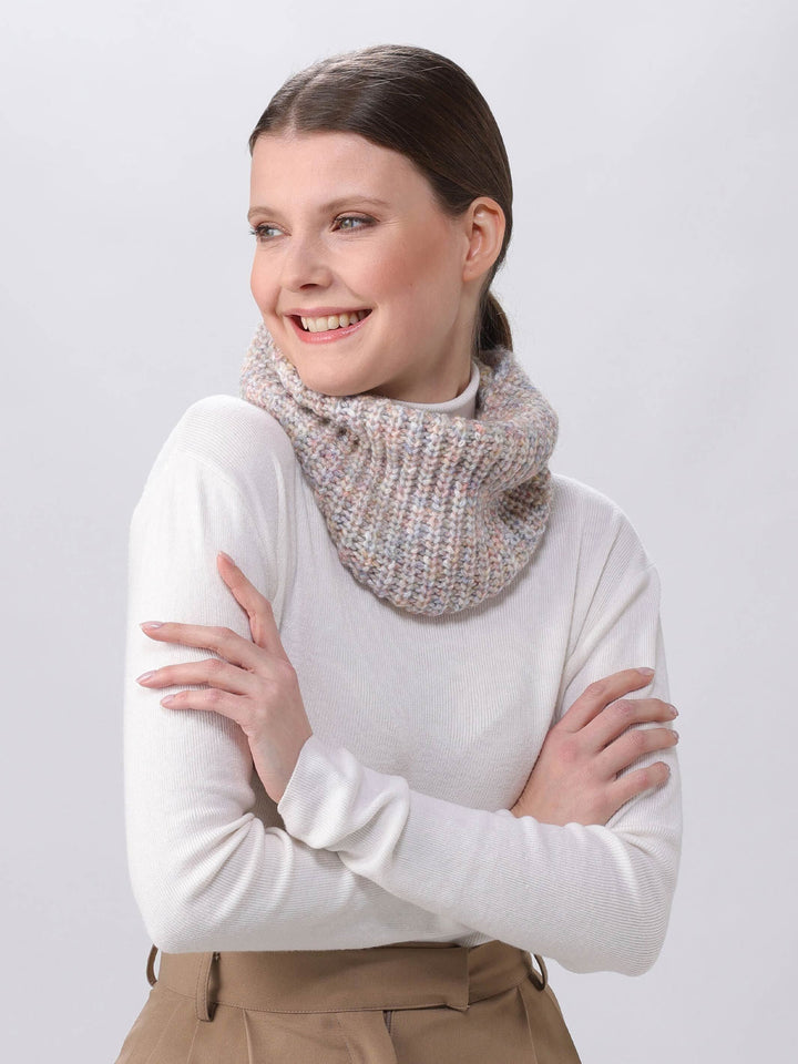 Mélange Chunky Rib Knit Snood