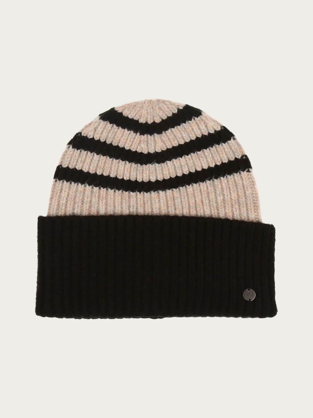 Striped Bi Colour Knit Beanie