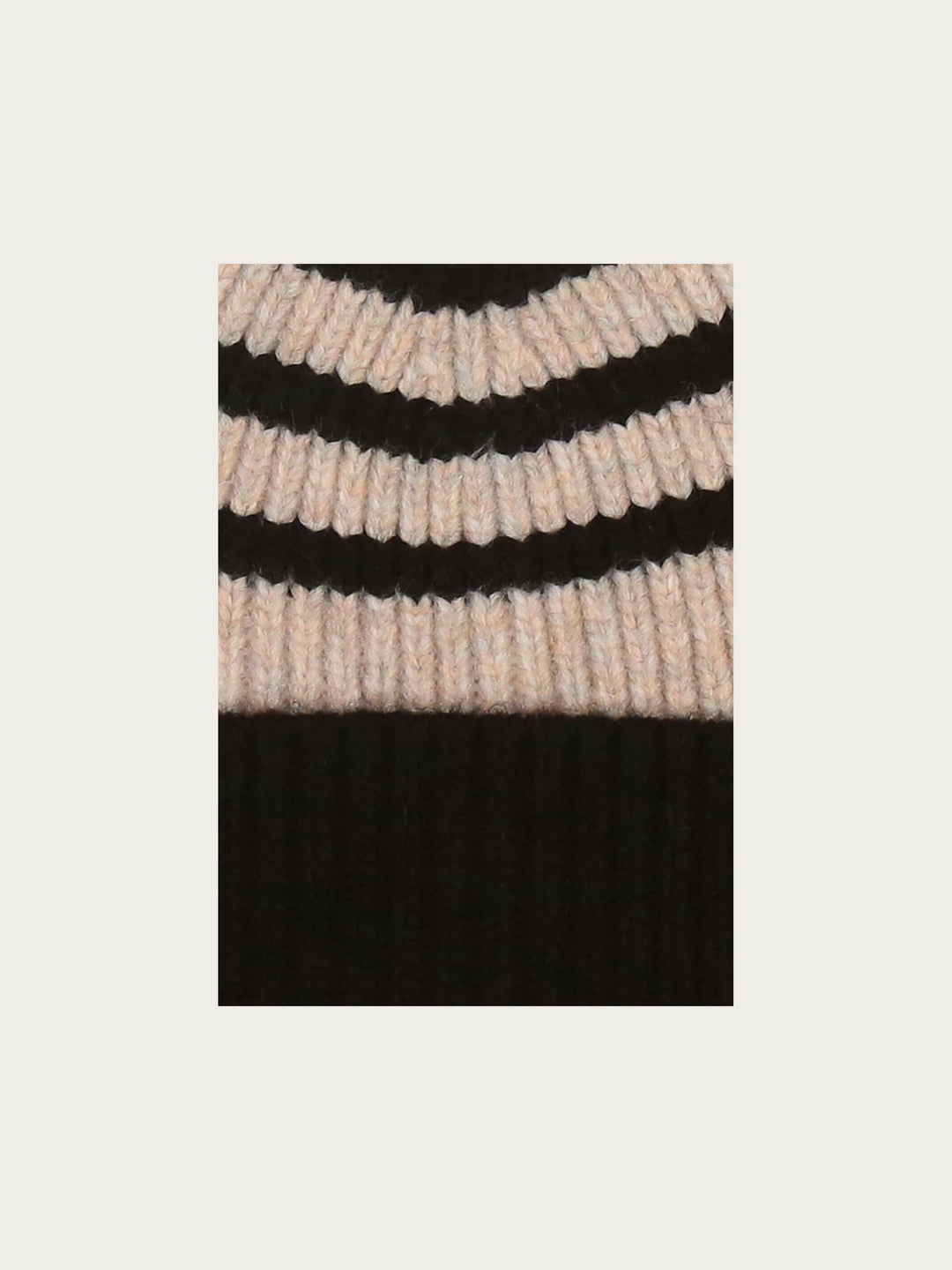 Striped Bi Colour Knit Beanie