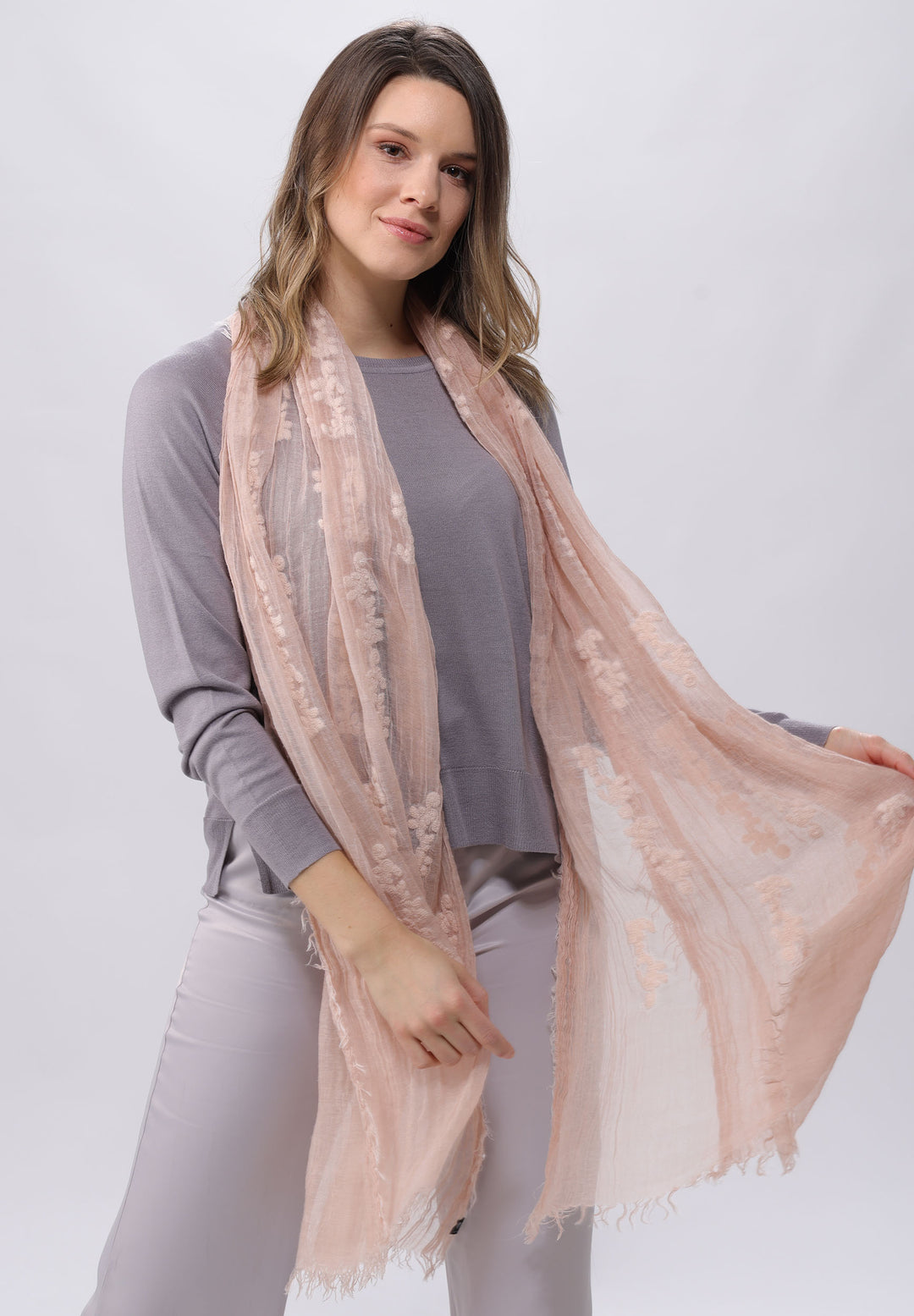 Evening Vines Embroidered Wrap